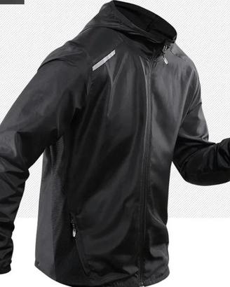 Giubotto giacca running anti vento traspirante