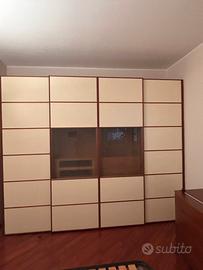Armadio legno laccato opaco ante scorrevoli