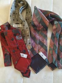 Set 3 cravatte Basile originali pura seta
