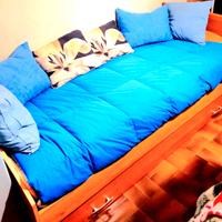 Doppio letto estraibile e 2 materassi nuovi