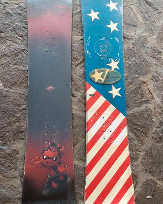 Tavole da snowboard Dakine e Blackhole 140cm
