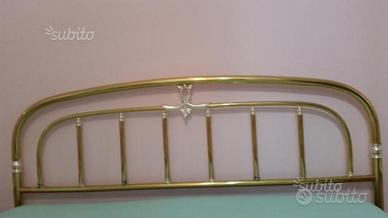Struttura letto matrimoniale in ottone