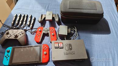 Nintendo switch con accessori