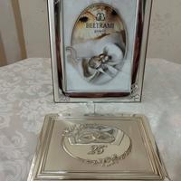 Cornice e targa 25 anniversario argento