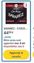 Corde Savarez x Chitarra Classica 