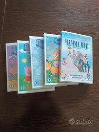 DVD in inglese, "Peppa pig" e "Mamma mia!"
