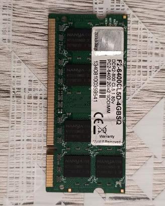Ram DDR2 4GB 800MHz. cL5 f2-6400 so-dimm