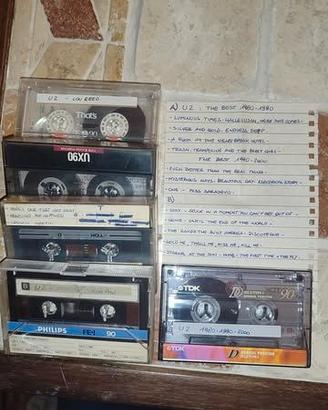 9 musicassette masterizzate mix U2