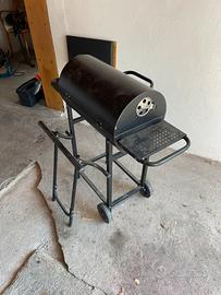 Barbecue a carbonella freestanding doppia griglia