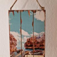 Quadretto decorativo in legno fatto a mano – stile