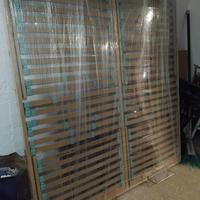 Rete a doghe matrimoniale in legno