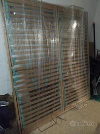 Rete a doghe matrimoniale in legno