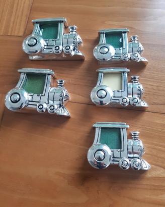 lotto 5 piccole cornici STILARTE argento su resina