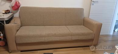 Divano letto 3 posti con contenitore 