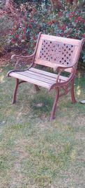 Sedie da giardino in ghisa e legno