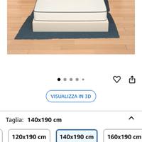 Materasso matrimoniale 140x190 h 10 cm