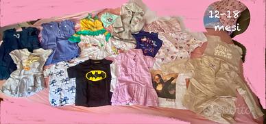 Lotto abbigliamento bambina 12/18 18/24 mesi