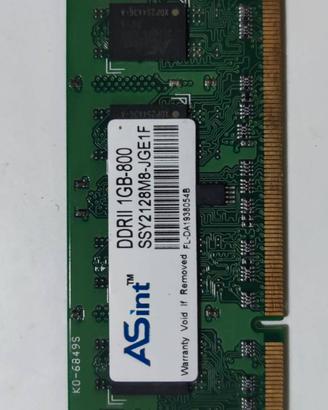 per PC portatile..memoria RAM DDR 2 da 1 GB.