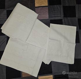 Completo letto matrimoniale uncinetto bianco