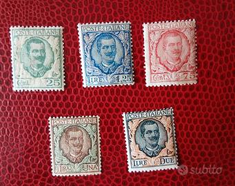 Regno 1901/1926- francobolli floreali nuovi MNH