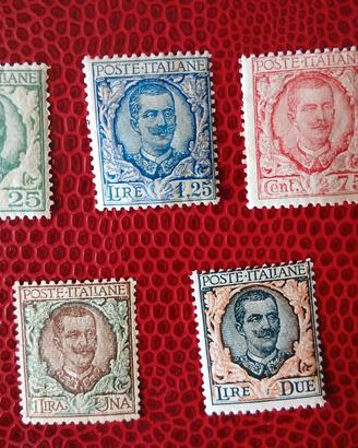 Regno 1901/1926- francobolli floreali nuovi MNH