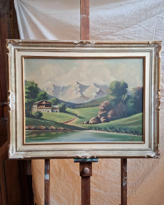 Splendido quadro vintage di grandi dimensioni
