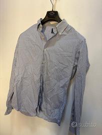 Tiber camicia bianca e blu a quadri L uomo
