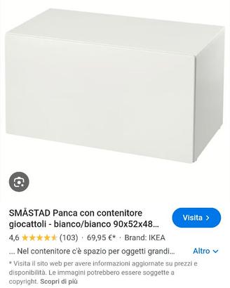 Panca contenitore giocattoli ikea
