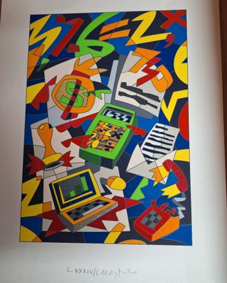 Ugo nespolo, opera Grafica pubblicata il commercia