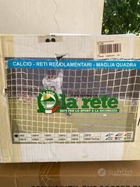 Coppia reti da calcio Regolamentari maglia quadra