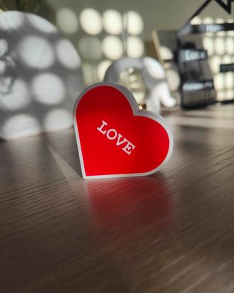 lampada a cuore con testo personalizzabile 