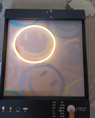 Lampada quadro LED smile