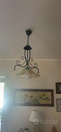Lampadario in ferro battuto
