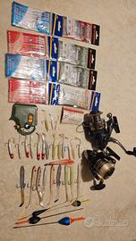 attrezzatura pesca per traina, bolentino e altro