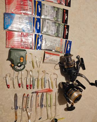 attrezzatura pesca per traina, bolentino e altro