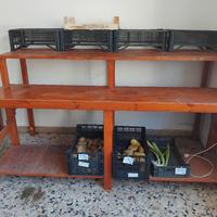 scafali x frutta e verdura tutto in legno