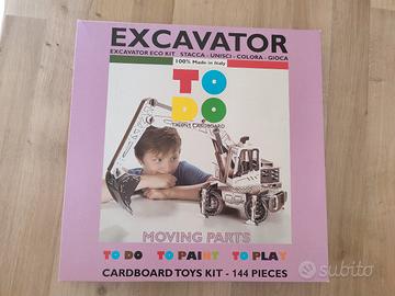 Gioco da Costruire ToDo in Cartone Escavatore 144 
