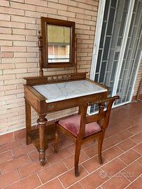 Mobile Toletta fine ‘800 con sedia e specchio