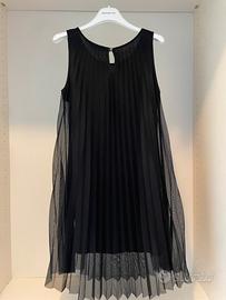 Abito corto nero SUSY MIX plissettato / vestito