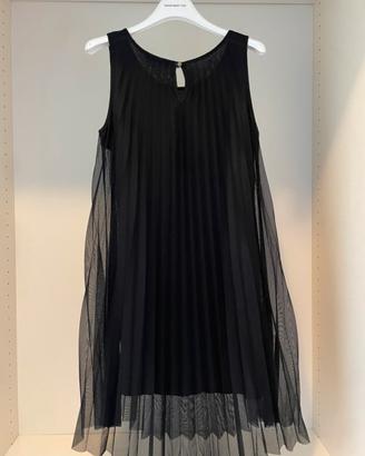 Abito corto nero SUSY MIX plissettato / vestito