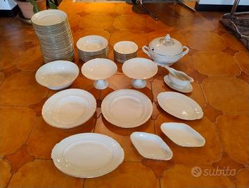 BAVARIA Servizio porcellana filo d'oro completo