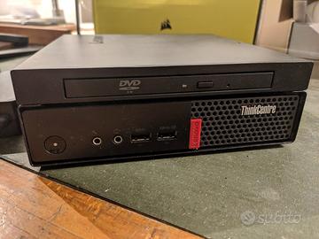 Mini pc Lenovo m910q i3 8gb ssd lan/wifi e lettore