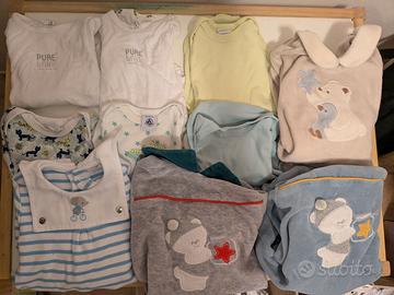 Lotto 50 pezzi abbigliamento neonato 1-3-6 mesi