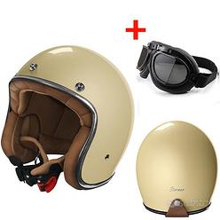 CASCO JET VINTAGE MOTO STORMER QUARTZ + OCCHIALI