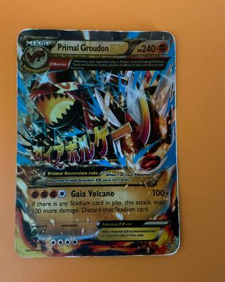Carta pokemon Prima Groudon EX 86/160 Olo ENG 2015