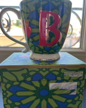 Tazza porcellana con lettera B