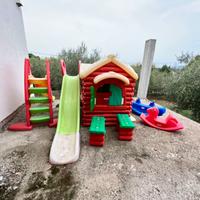 Scivoli, casetta, altalena e quad bambini