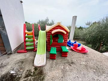 Scivoli, casetta, altalena e quad bambini