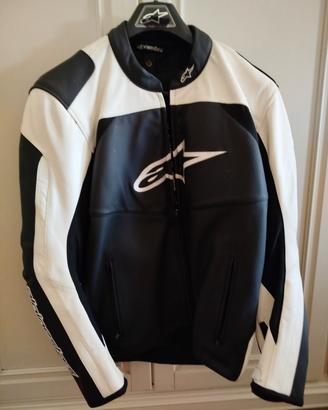 Giacca moto in pelle