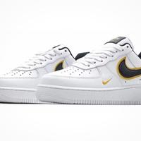 SCARPE  NIKE AIR&FORCE I (bianche-nere-oro)